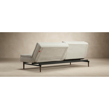 Innovation Living Dublexo Styletto Sofa Bed Dark Wood - 575 Vivus Dusty Olive