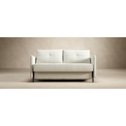 Innovation Living Cubed Full Size Sofa Bed with Dark Wood Legs - 506 Elegance Paprika