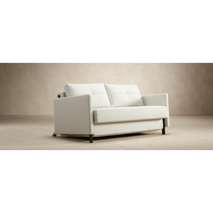 Innovation Living Cubed Full Size Sofa Bed with Dark Wood Legs - 506 Elegance Paprika