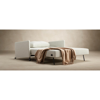 Innovation Living Cubed Full Size Sofa Bed with Dark Wood Legs - 506 Elegance Paprika