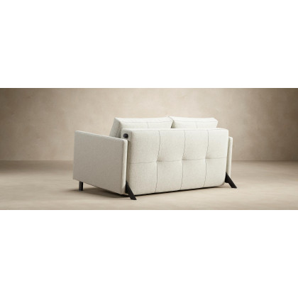 Innovation Living Cubed Full Size Sofa Bed with Dark Wood Legs - 506 Elegance Paprika