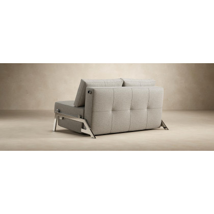 Innovation Living Cubed Full Size Sofa Bed with Chrome legs - 507 Elegance Burned Curry