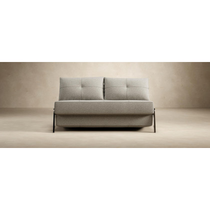 Innovation Living Cubed Full Size Sofa Bed with Chrome legs - 554 Soft Mustard Flower