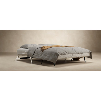 Innovation Living Cubed Full Size Sofa Bed with Chrome legs - 554 Soft Mustard Flower