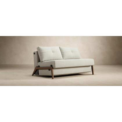 Innovation Living Cubed Full Size Sofa Bed with Dark Wood Legs - 585 Argus Brown