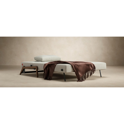 Innovation Living Cubed Full Size Sofa Bed with Dark Wood Legs - 585 Argus Brown