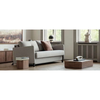Innovation Living Cubed Queen Size Sofa Bed with Arms - 525 Mixed Dance Light Blue