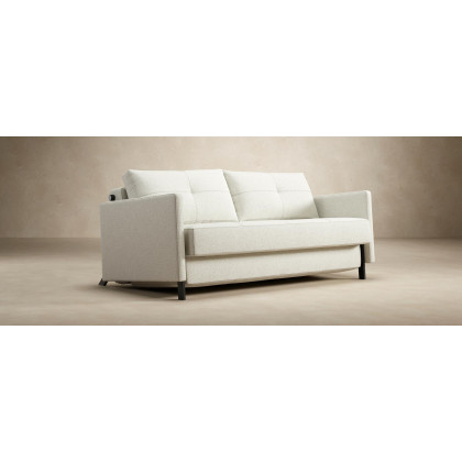 Innovation Living Cubed Queen Size Sofa Bed with Arms - 525 Mixed Dance Light Blue
