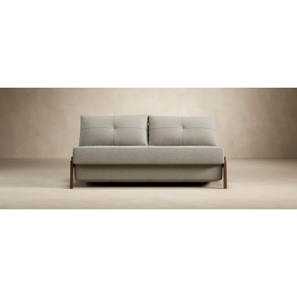 Innovation Living Cubed Queen Size Sofa Bed with Dark Wood Legs - 587 Phobos Mocha