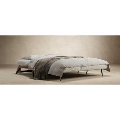 Innovation Living Cubed Queen Size Sofa Bed with Dark Wood Legs - 587 Phobos Mocha