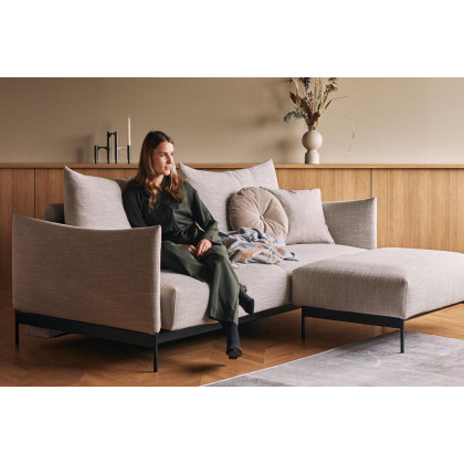 Innovation Living Malloy Ottoman - 521 Mixed Dance Gray