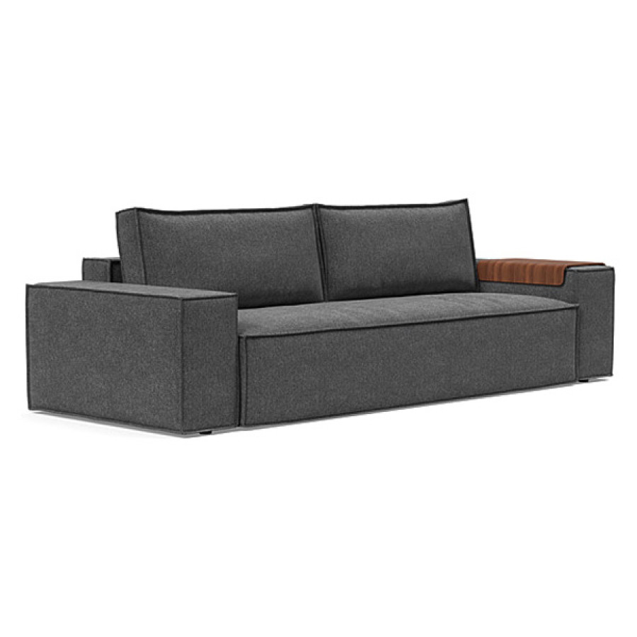 Innovation Living Newilla Sofa Bed with Wide Arms - 350 Taura Deep Grey