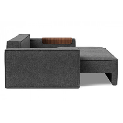 Innovation Living Newilla Sofa Bed with Wide Arms - 350 Taura Deep Grey