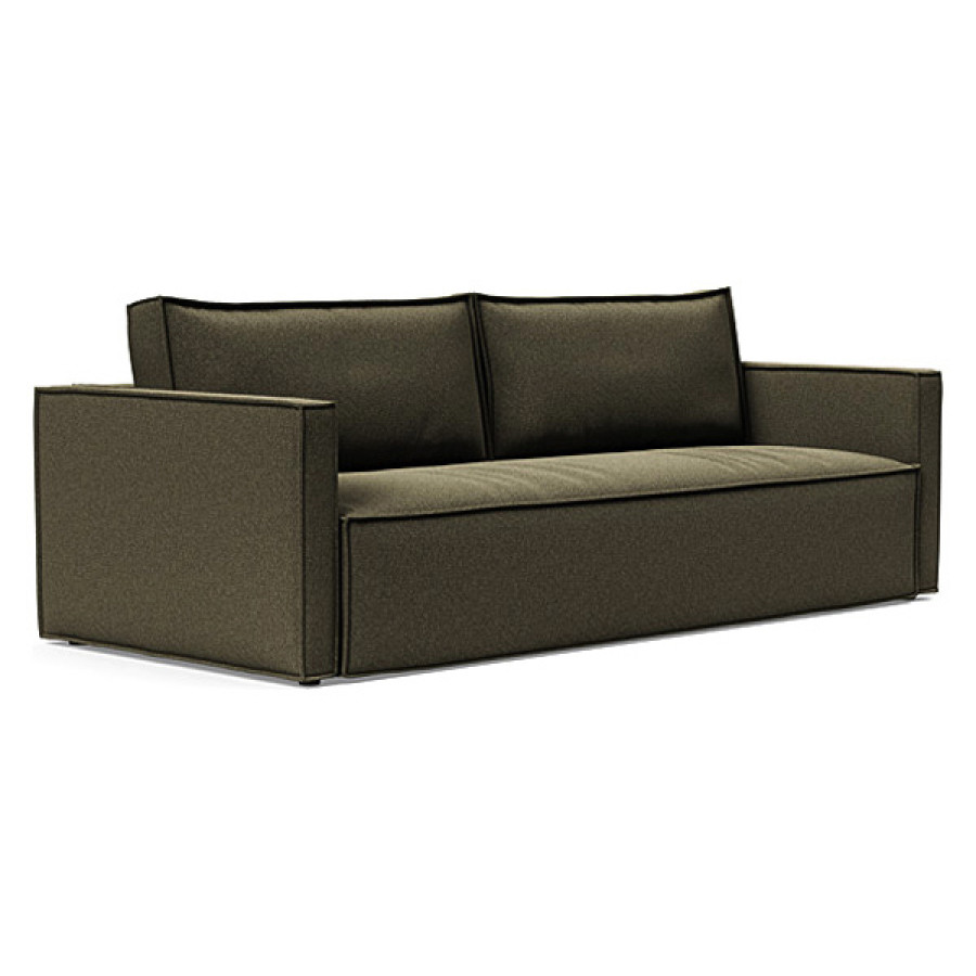 Innovation Living Newilla Sofa Bed with Slim Arms - 535 Bouclé Forest Green