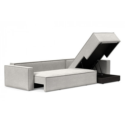 Innovation Living Newilla Sofa Bed With Lounger with Standard Arms - 256 Adario Fog