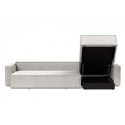 Innovation Living Newilla Sofa Bed With Lounger with Standard Arms - 256 Adario Fog