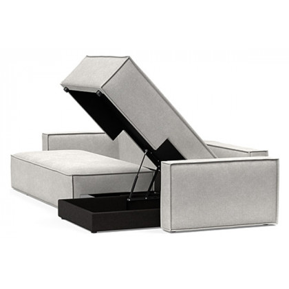 Innovation Living Newilla Sofa Bed With Lounger with Standard Arms - 256 Adario Fog