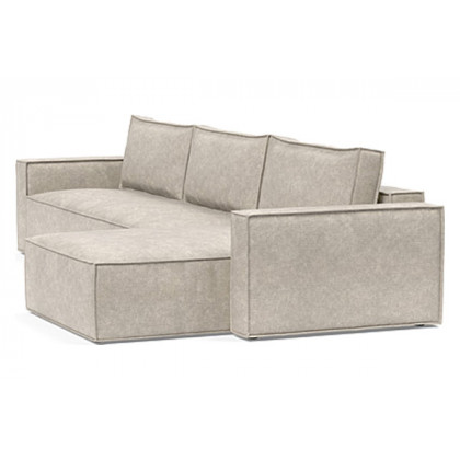 Innovation Living Newilla Sofa Bed With Lounger with Standard Arms - 280 Avella Sand