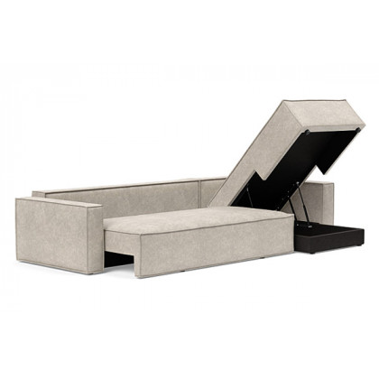 Innovation Living Newilla Sofa Bed With Lounger with Standard Arms - 280 Avella Sand