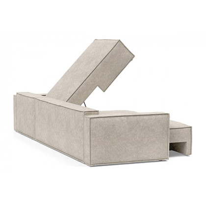 Innovation Living Newilla Sofa Bed With Lounger with Standard Arms - 280 Avella Sand