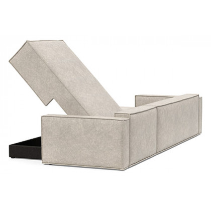 Innovation Living Newilla Sofa Bed With Lounger with Standard Arms - 280 Avella Sand
