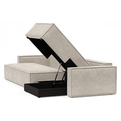 Innovation Living Newilla Sofa Bed With Lounger with Standard Arms - 280 Avella Sand