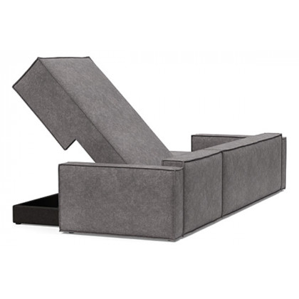 Innovation Living Newilla Sofa Bed With Lounger with Standard Arms - 282 Avella Warm Grey