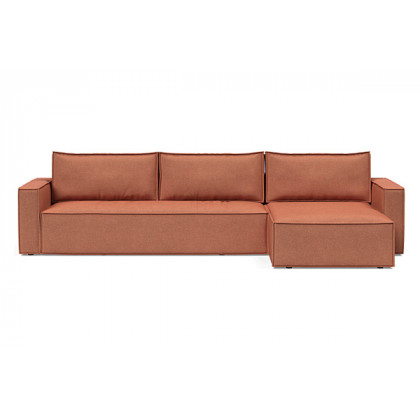 Innovation Living Newilla Sofa Bed With Lounger with Standard Arms - 301 Weda Rust