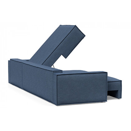 Innovation Living Newilla Sofa Bed With Lounger with Standard Arms - 302 Weda Blue