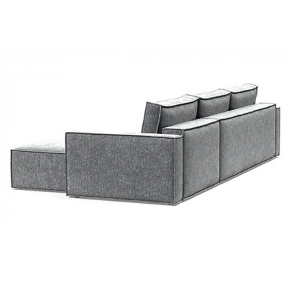 Innovation Living Newilla Sofa Bed With Lounger with Standard Arms - 351 Taura Slate Grey