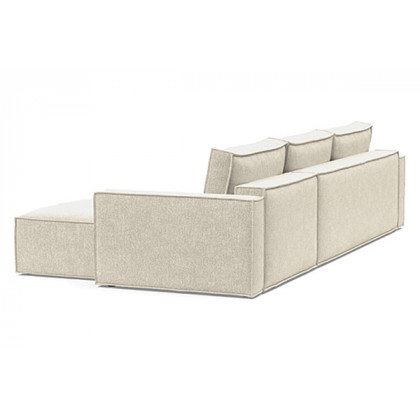 Innovation Living Newilla Sofa Bed With Lounger with Standard Arms - 357 Taura Off White
