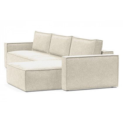 Innovation Living Newilla Sofa Bed With Lounger with Standard Arms - 357 Taura Off White