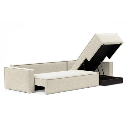 Innovation Living Newilla Sofa Bed With Lounger with Standard Arms - 357 Taura Off White
