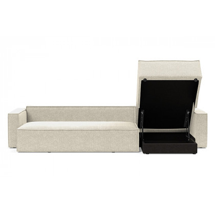 Innovation Living Newilla Sofa Bed With Lounger with Standard Arms - 357 Taura Off White