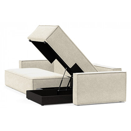 Innovation Living Newilla Sofa Bed With Lounger with Standard Arms - 357 Taura Off White