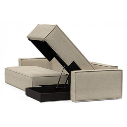 Innovation Living Newilla Sofa Bed With Lounger with Standard Arms - 366 Halifax Antique