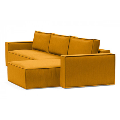Innovation Living Newilla Sofa Bed With Lounger with Standard Arms - 507 Elegance Burned Curry