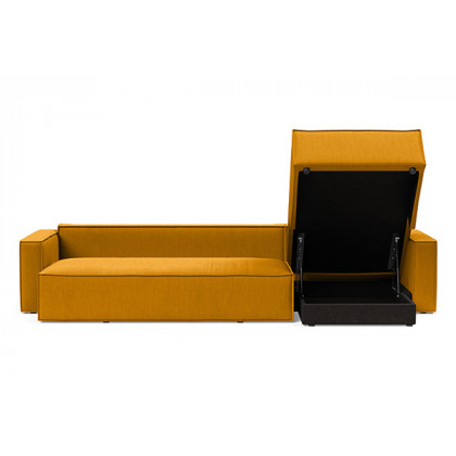 Innovation Living Newilla Sofa Bed With Lounger with Standard Arms - 507 Elegance Burned Curry