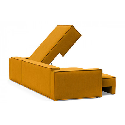 Innovation Living Newilla Sofa Bed With Lounger with Standard Arms - 507 Elegance Burned Curry