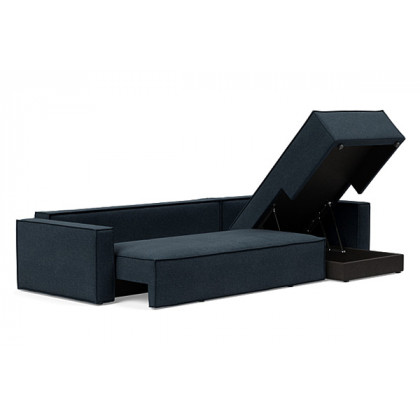 Innovation Living Newilla Sofa Bed With Lounger with Standard Arms - 515 Nist Blue