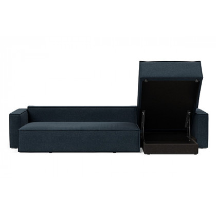 Innovation Living Newilla Sofa Bed With Lounger with Standard Arms - 515 Nist Blue