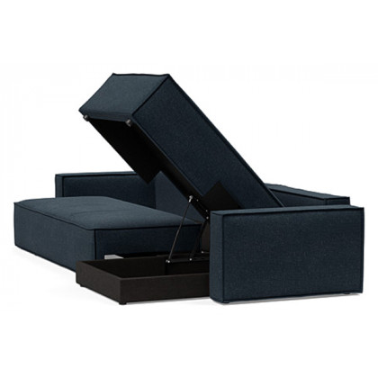 Innovation Living Newilla Sofa Bed With Lounger with Standard Arms - 515 Nist Blue