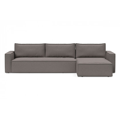 Innovation Living Newilla Sofa Bed With Lounger with Standard Arms - 521 Mixed Dance Grey