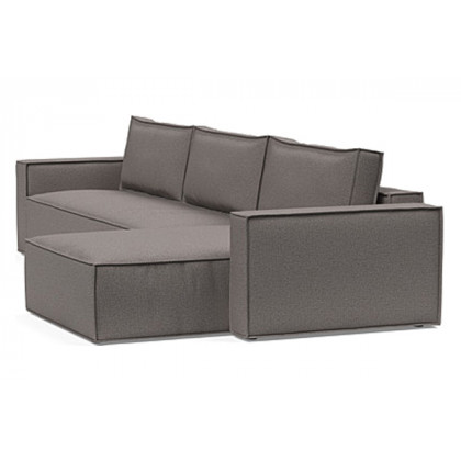 Innovation Living Newilla Sofa Bed With Lounger with Standard Arms - 521 Mixed Dance Grey