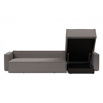 Innovation Living Newilla Sofa Bed With Lounger with Standard Arms - 521 Mixed Dance Grey