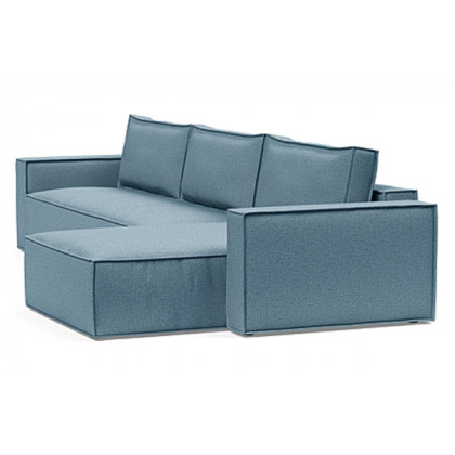 Innovation Living Newilla Sofa Bed With Lounger with Standard Arms - 525 Mixed Dance Light Blue