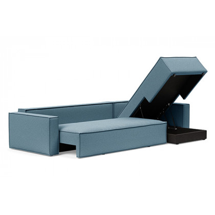 Innovation Living Newilla Sofa Bed With Lounger with Standard Arms - 525 Mixed Dance Light Blue