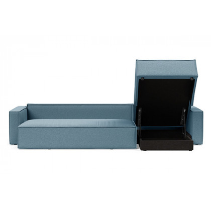 Innovation Living Newilla Sofa Bed With Lounger with Standard Arms - 525 Mixed Dance Light Blue