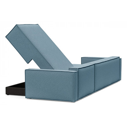 Innovation Living Newilla Sofa Bed With Lounger with Standard Arms - 525 Mixed Dance Light Blue