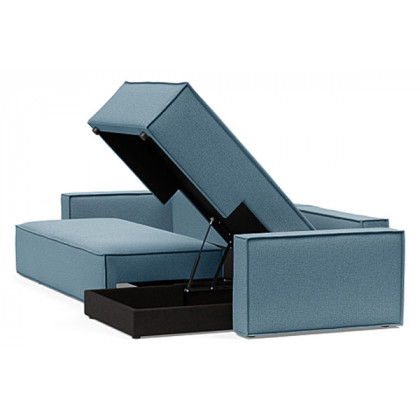 Innovation Living Newilla Sofa Bed With Lounger with Standard Arms - 525 Mixed Dance Light Blue
